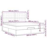 Ottoman bed met matras en LED's 180x200cm kunstleer wit - thumbnail