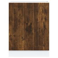 Spoelbakonderkast Lucca bewerkt hout gerookt eikenkleurig - thumbnail