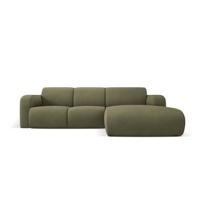 Windsor & Co Lola Hoekbank met Chaise Longue Rechts - Fluweel - Lichtgroen - thumbnail