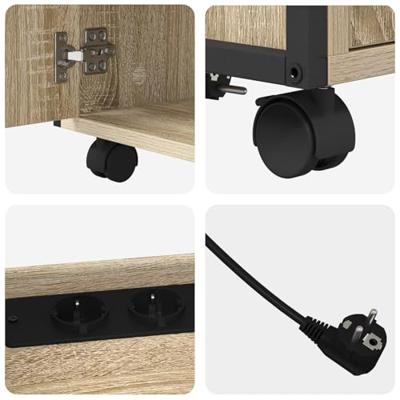 Kantoor kast met wiel Sonoma eiken 60 x 46 x 67 cm Bewerkt hout Kantoor kast met wiel Sonoma eiken 60 x 46 x 67 cm Bewerkt hout