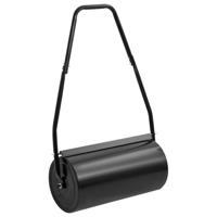 VidaXL Gazonroller met handvat 42 l ijzer en staal zwart - thumbnail