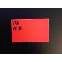 Etiket 2616 recht fl.rood Van Voor semi - thumbnail