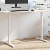 Zit-sta bureauframe (94-135)x60x(70-114) cm staal wit - thumbnail