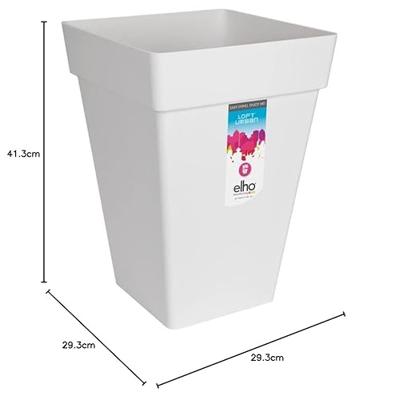 Bloempot Elho Ø 29,5 cm Wit Polypropyleen Plastic Vierkant Modern