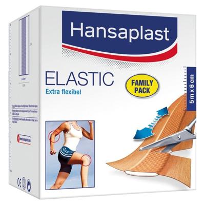 Hansaplast Elastic family 5m x 6cm 1 Stuks Hansaplast Elastic family 5m x 6cm 1 Stuks