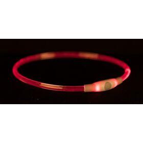 Trixie halsband usb flash light lichtgevend oplaadbaar tpu blauw - thumbnail