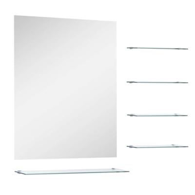VidaXL Wandspiegel met 5 schappen 50x60 cm zilverkleurig