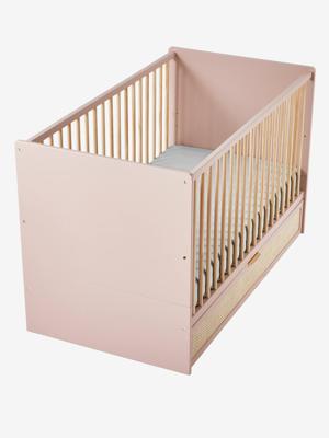 70x140cm omvormbaar babybed met rieten opberglade LIGNE POESIE nude 70x140cm omvormbaar babybed met rieten opberglade LIGNE POESIE nude