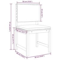 Tuinbankset 4 pcs Bruin Massief acaciahout - thumbnail