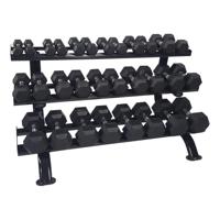 RS Sports Voordeelset Hexa dumbells l 1 t/m 20 kg + 1x dumbellrek 3 laags - thumbnail