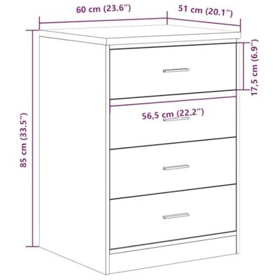 Garagekast 60x51x85 cm massief grenenhout sonoma eikenkleurig Garagekast 60x51x85 cm massief grenenhout sonoma eikenkleurig