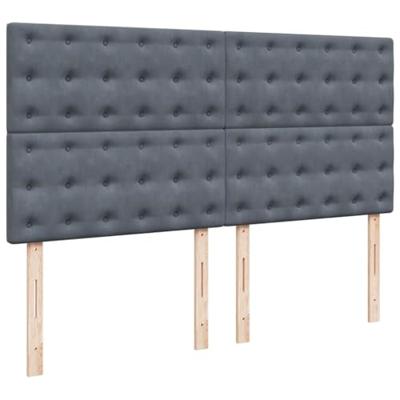 Ottoman bed met matrassen en LED's 200x200cm fluweel