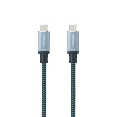 NANOCABLE 10.01.4103-COMB USB 3.2 Gen2x2 Kabel 20Gbps 5A/100W 4K/60Hz, USB-C stekker naar USB-C stekker, zwart, 3 m