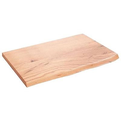 VidaXL Wastafelblad 60x40x2 behandeld massief hout lichtbruin VidaXL Wastafelblad 60x40x2 behandeld massief hout lichtbruin