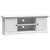 Tv-meubel 110x30x41 cm bewerkt hout wit - thumbnail