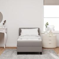 Boxspringbed met matras met matras Taupe 80 x 200 cm Stof - thumbnail