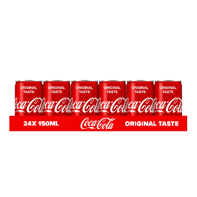 Coca-Cola frisdrank, mini blik van 15 cl, pak van 24 stuks