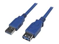 Garantieverlengkabel USB 3.0 type A/type A (m/F, 1,8 m) 1,8 m blauw - thumbnail