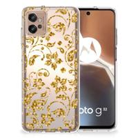 Motorola Moto G32 | TPU Case | Gouden Bloemen - thumbnail