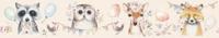 Noordwand Kids Walls Behangrand met bosdiertjes, slingers en ballonnen - 45889 - thumbnail