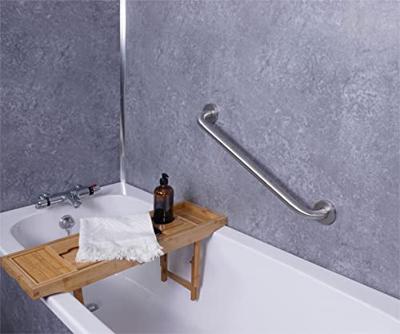 Handgreep RVS met geborstelde afwerking | Lengte: 68 cm | Wandbeugels | Schroefmontage | Geschikt voor bad, douche en toilet