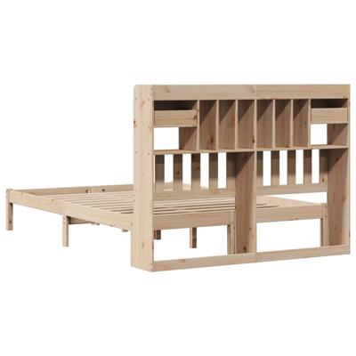 Bed met boekenkast zonder matras massief grenenhout 150x200 cm