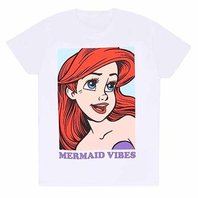 T-Shirt met Korte Mouwen The Little Mermaid Mermaid Vibes Wit Unisex - Maat: M