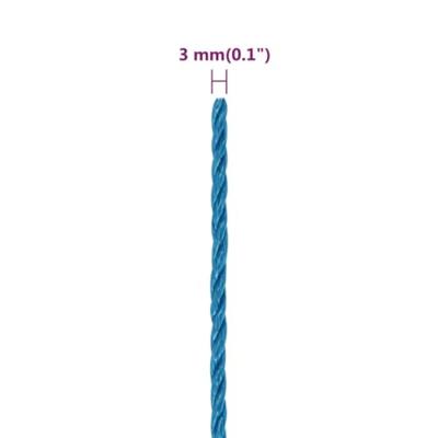 Werktouw 3 mm 50 m polypropeen blauw