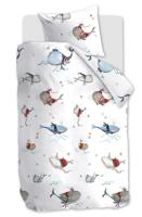 Beddinghouse Beddinghouse x Hanneke de Jager Dekbedovertrek Whaletastic - Blauw 100x135 cm - thumbnail