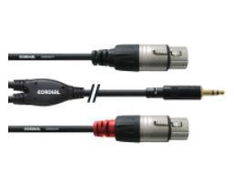 CORDIAL 3 M REAN JACKPLUG 3,5 MM/2X XLR F