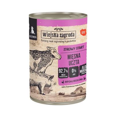 WIEJSKA ZAGRODA Mięsna uczta - natvoer voor honden - 400g