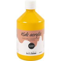 Creativ Company Acrylverf glossy, geel, 500 ml/ 1 fles - thumbnail
