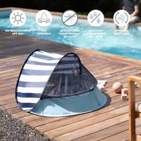 anti-UV UPF50+ pop-up tent Aquani BABYMOOV blauw wit grijs - thumbnail