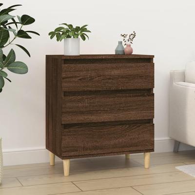 Dressoir 60x35x70 cm bewerkt hout bruin eikenkleur