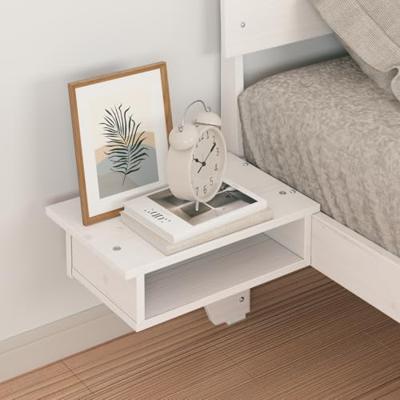 Bedframe met nachttafels Wit 80 x 200 cm Massief grenenhout