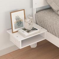 Bedframe met nachttafels Wit 80 x 200 cm Massief grenenhout - thumbnail