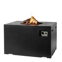 Cocoon vuurtafel lounge&dining rechthoek zwart - thumbnail