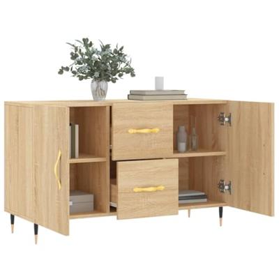 Dressoir 100x36x60 cm bewerkt hout sonoma eikenkleurig Dressoir 100x36x60 cm bewerkt hout sonoma eikenkleurig