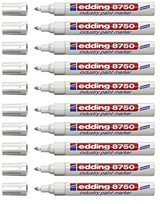Paintmarker edding 8750 industrie 2-4mm wit | 10 stuks Paintmarker edding 8750 industrie 2-4mm wit | 10 stuks