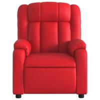 Fauteuil verstelbaar kunstleer rood - thumbnail