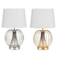 Bureaulamp DKD Home Decor 32.5 x 32.5 x 52 cm Metaal Wit 220 V 50 W (2 Stuks) - thumbnail