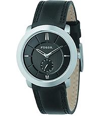 Horlogeband Fossil FS4289 Leder Zwart 22mm