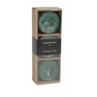 Countryfield drijfkaars bollie donkergroen 5 cm set van 3 | 24 stuks - thumbnail