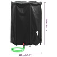Watertank met kraan opvouwbaar 1350 L PVC - thumbnail