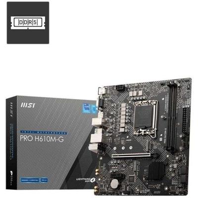MSI pro h610m-g socket 1700 moederbord (gb-lan, sound, µatx)