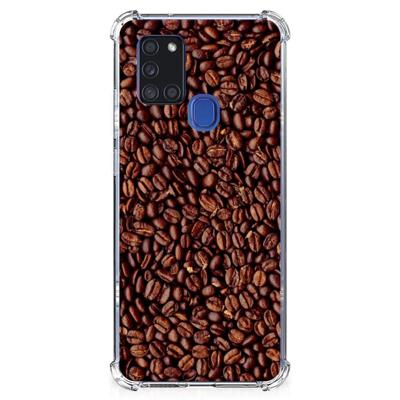 Samsung Galaxy A21s Beschermhoes Koffiebonen Samsung Galaxy A21s Beschermhoes Koffiebonen