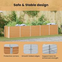 Verhoogde plantenbak Licht Bruin 400 x 80 x 77 cm - thumbnail