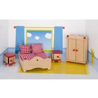 Goki poppenhuis meubeltjes slaapkamer - thumbnail