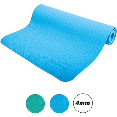 Yogamat - Schildkröt - 183 cm - Blauw - Dikte 4 mm - Antislip