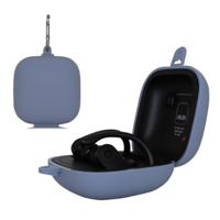 Effen kleur silicone draadloze Bluetooth oortelefoon beschermende case voor beats Power beats Pro (grijs blauw) - thumbnail